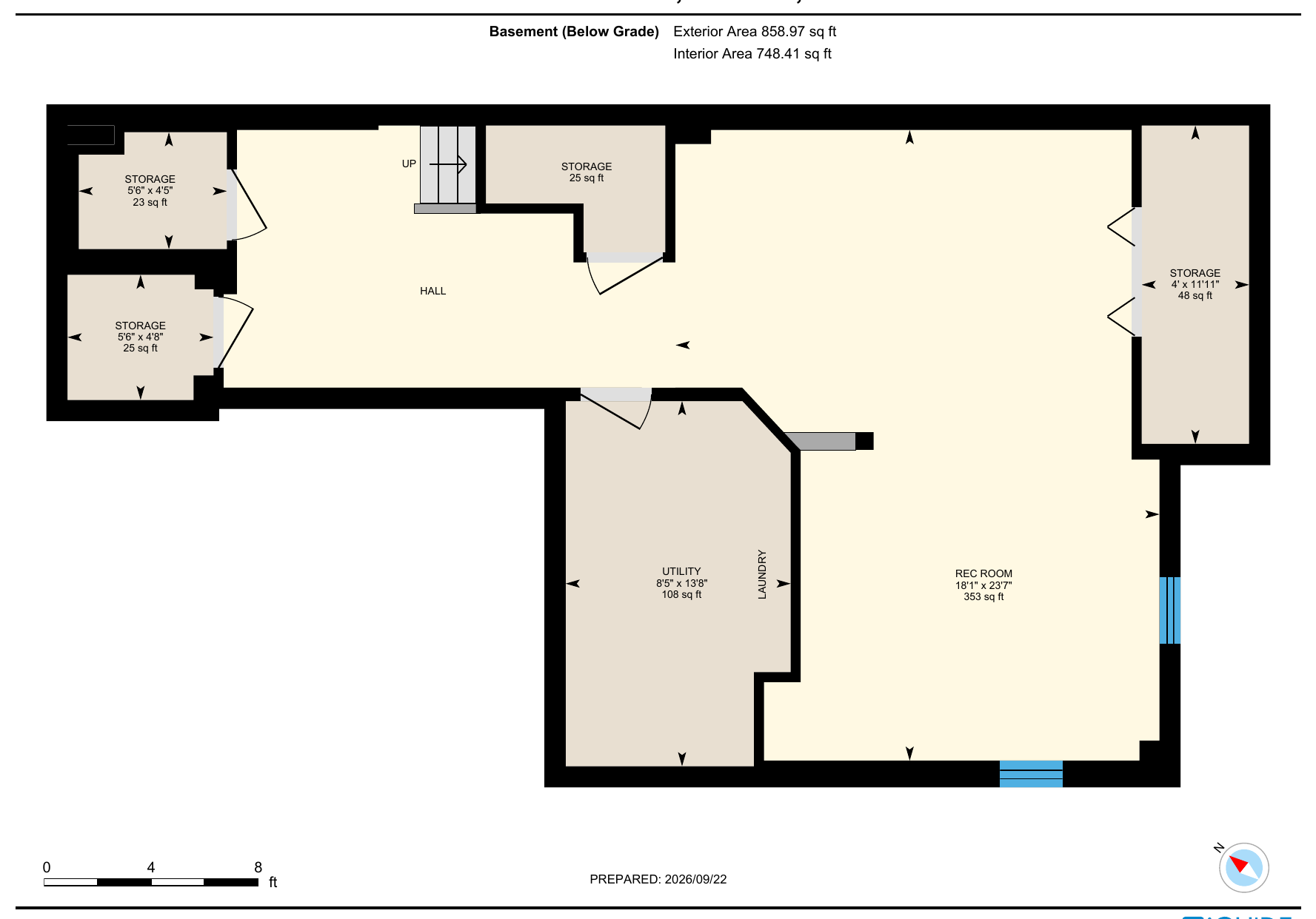 Lower level floor plan