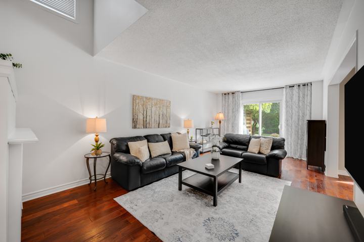 Living room with hardwood floors